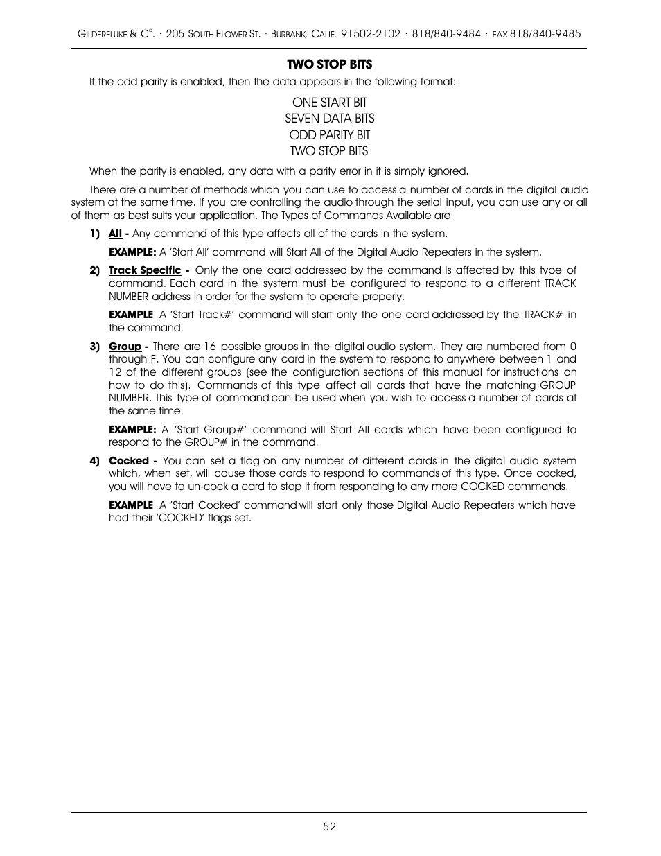 Gilderfluke&Co old MACs 8 bit Digital Audio System User Manual | Page 62 / 110