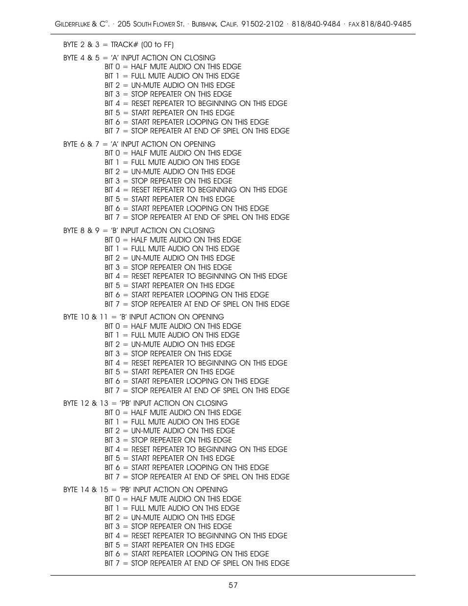Gilderfluke&Co old MACs 8 bit Digital Audio System User Manual | Page 67 / 110
