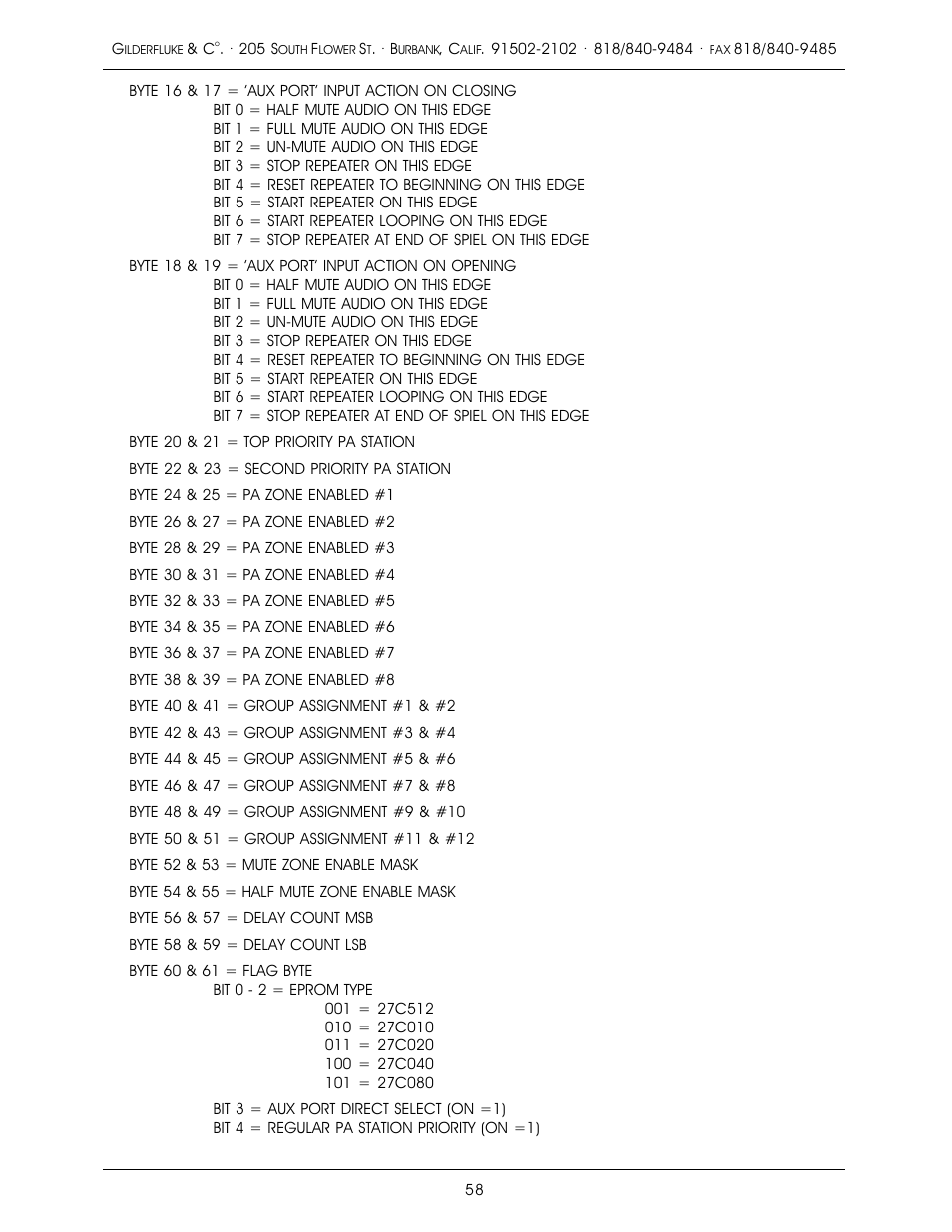 Gilderfluke&Co old MACs 8 bit Digital Audio System User Manual | Page 68 / 110