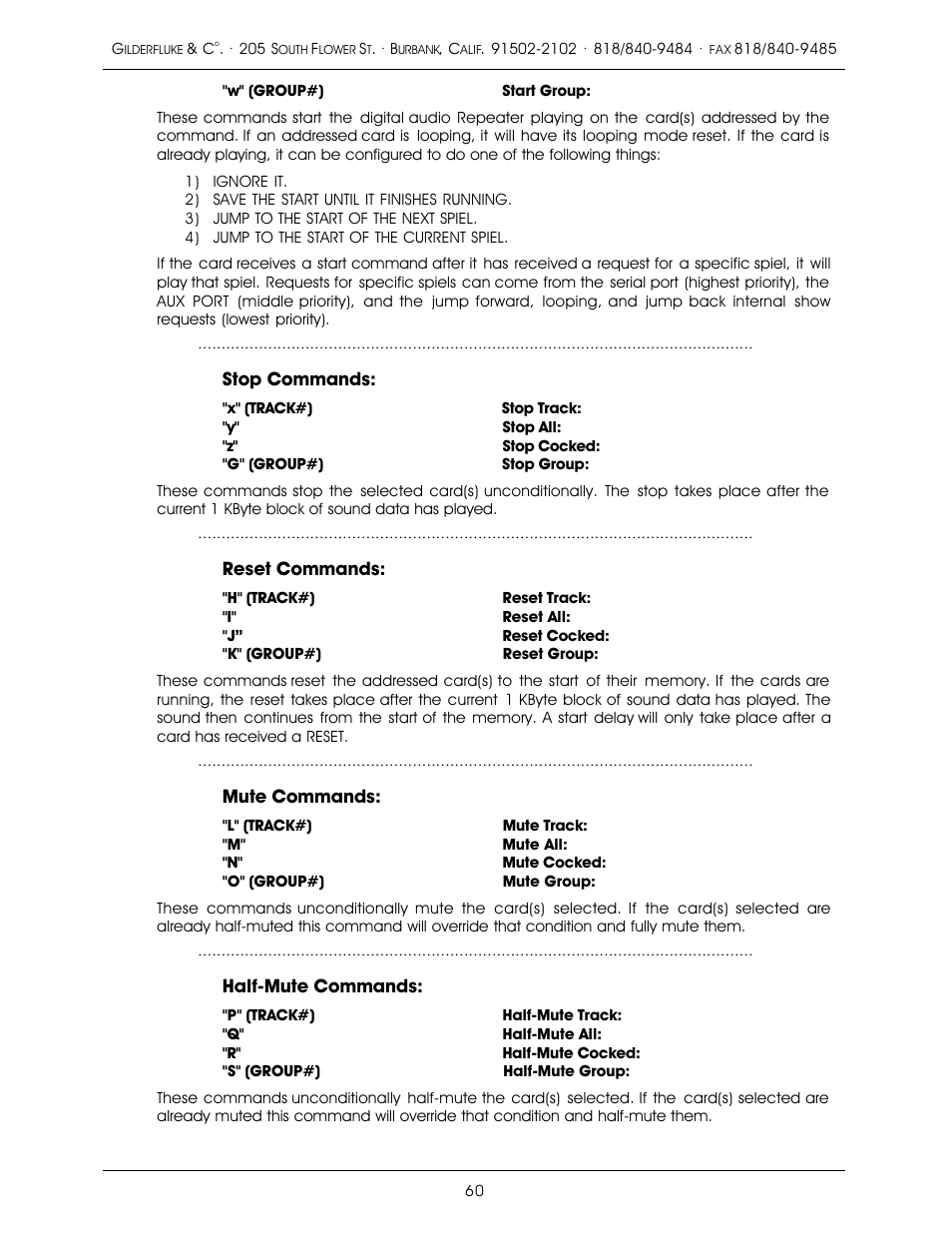 Gilderfluke&Co old MACs 8 bit Digital Audio System User Manual | Page 70 / 110