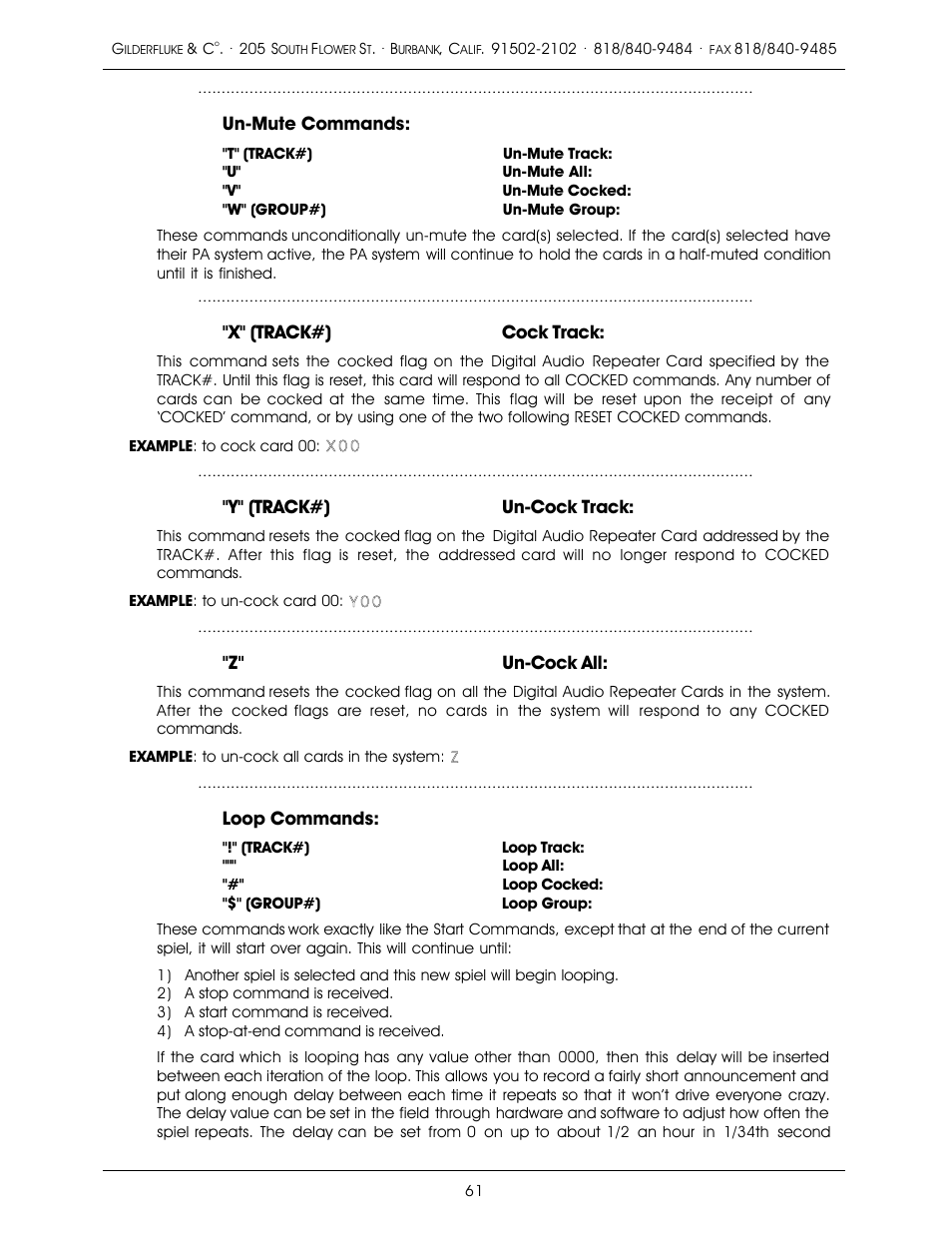 Gilderfluke&Co old MACs 8 bit Digital Audio System User Manual | Page 71 / 110