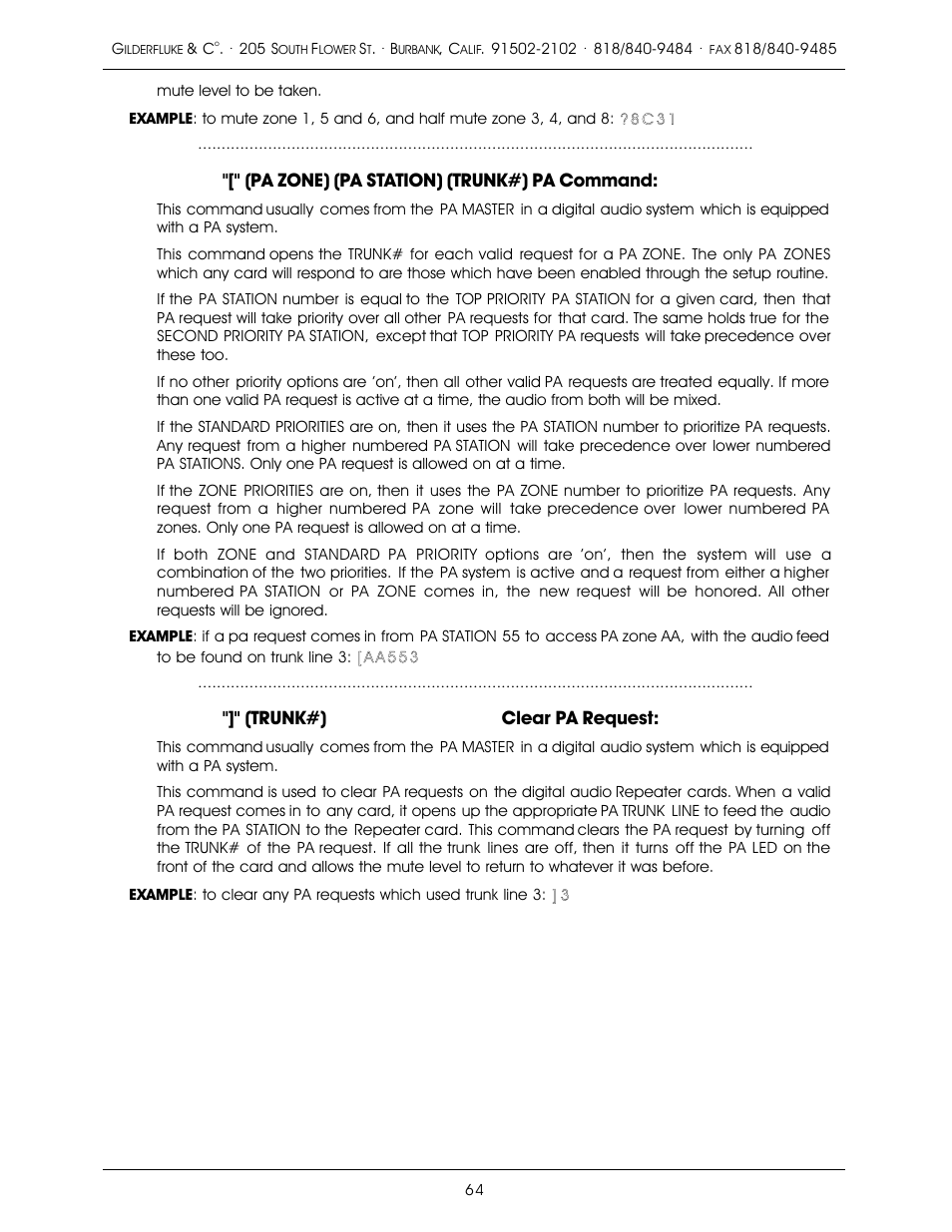 Gilderfluke&Co old MACs 8 bit Digital Audio System User Manual | Page 74 / 110