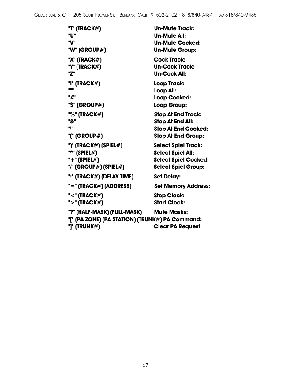 Gilderfluke&Co old MACs 8 bit Digital Audio System User Manual | Page 77 / 110