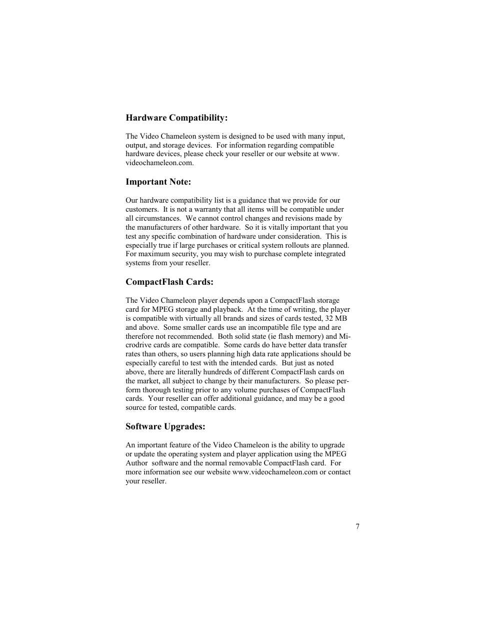 Gilderfluke&Co Video Chameleon User Manual | Page 7 / 12