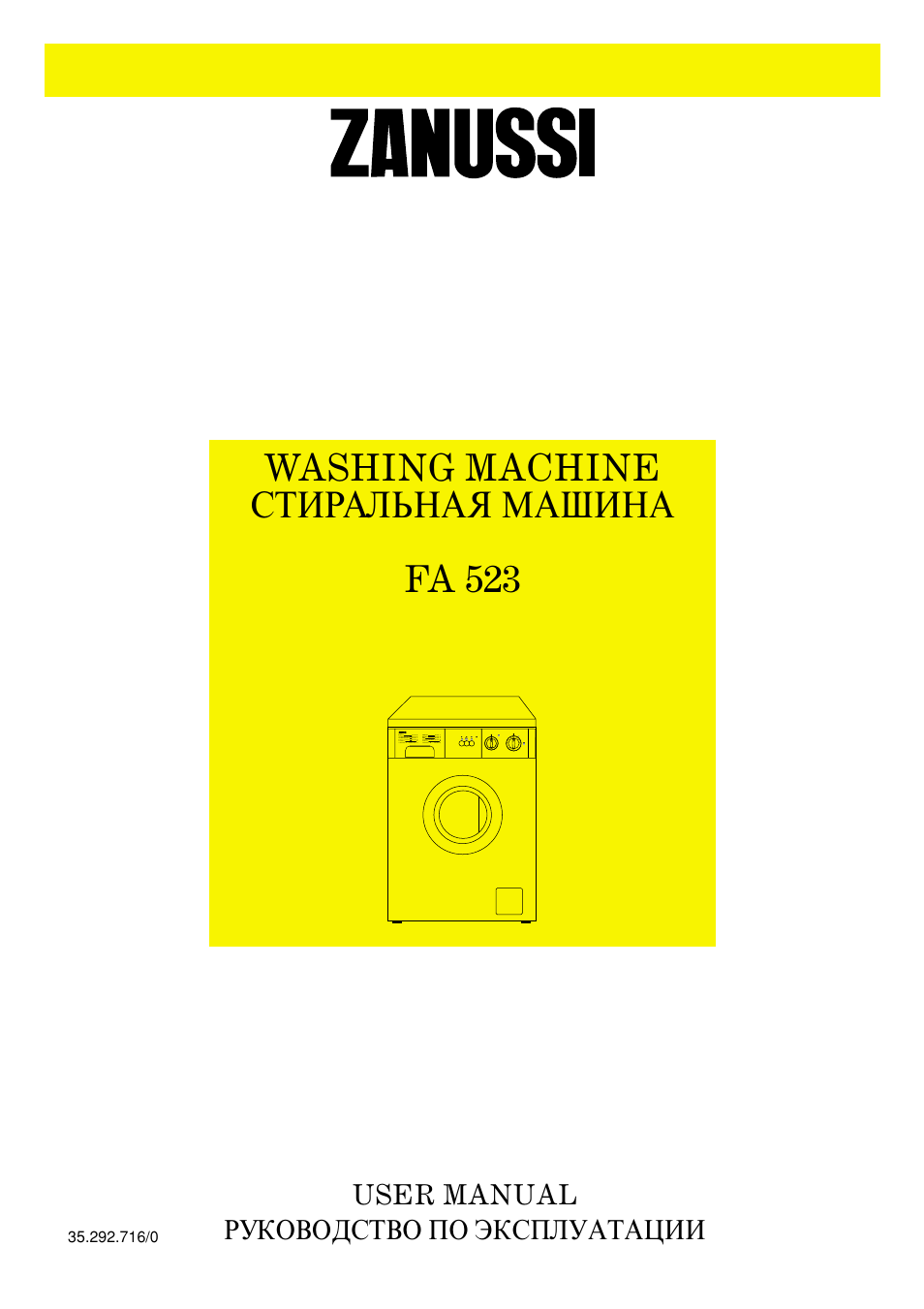 Zanussi FA 523 User Manual | 42 pages