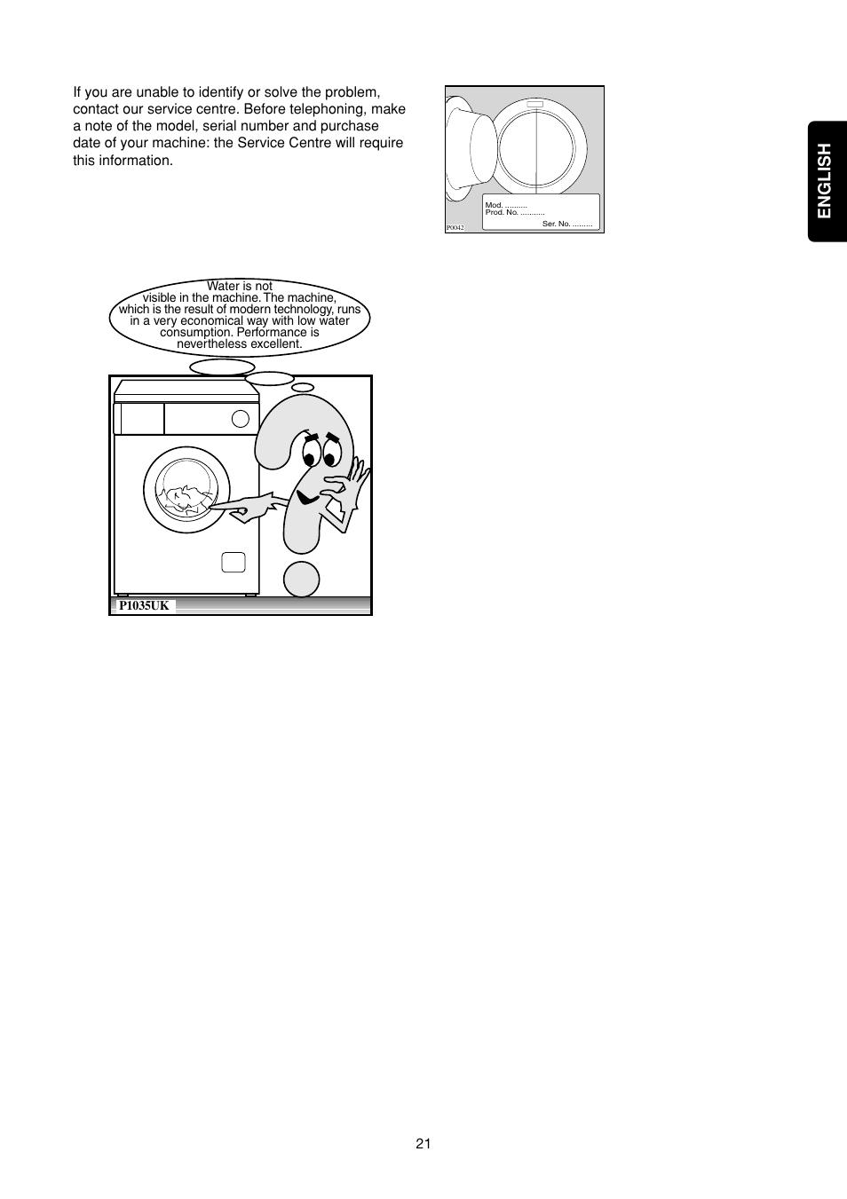 English | Zanussi FA 523 User Manual | Page 21 / 42