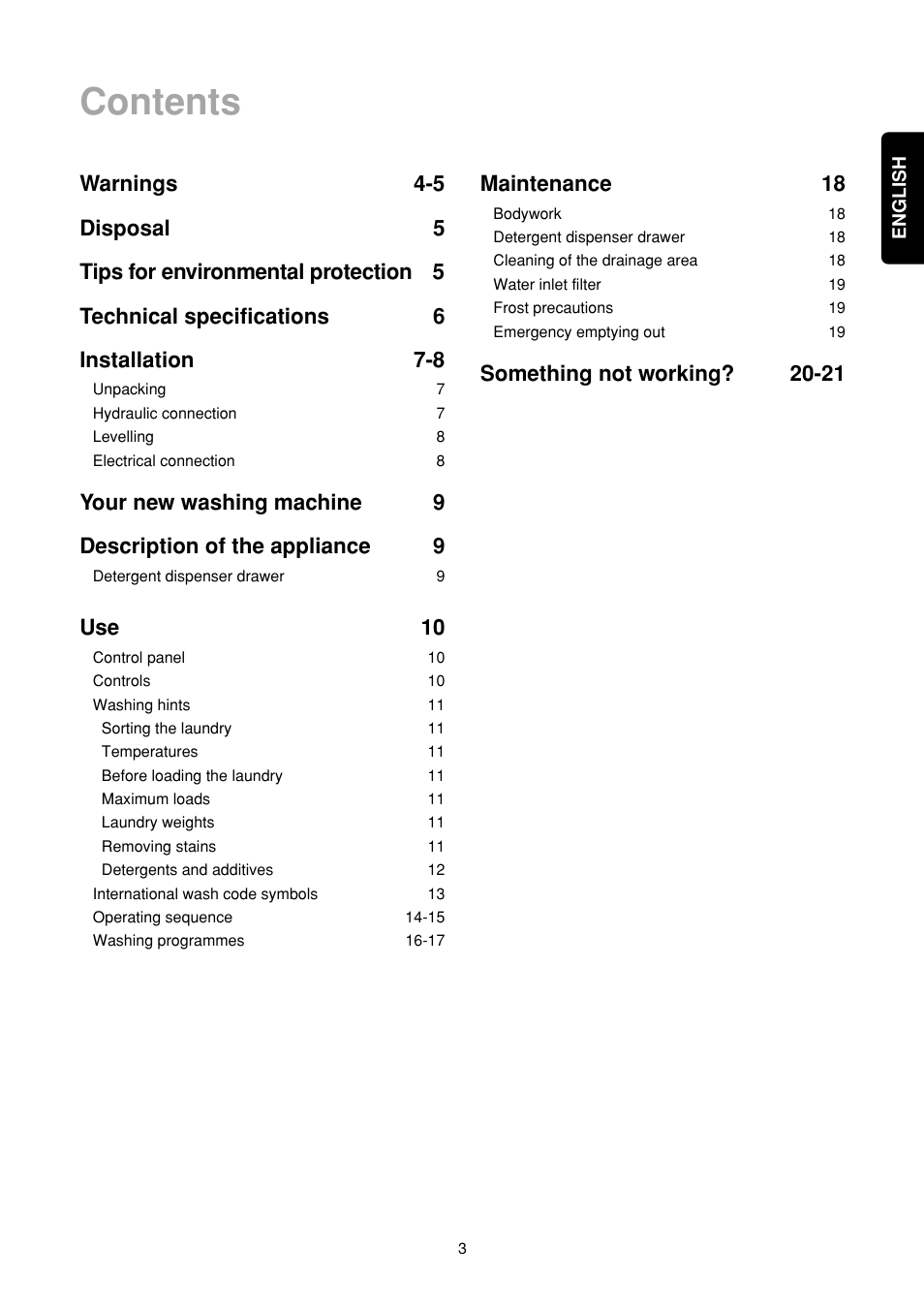 Zanussi FA 523 User Manual | Page 3 / 42