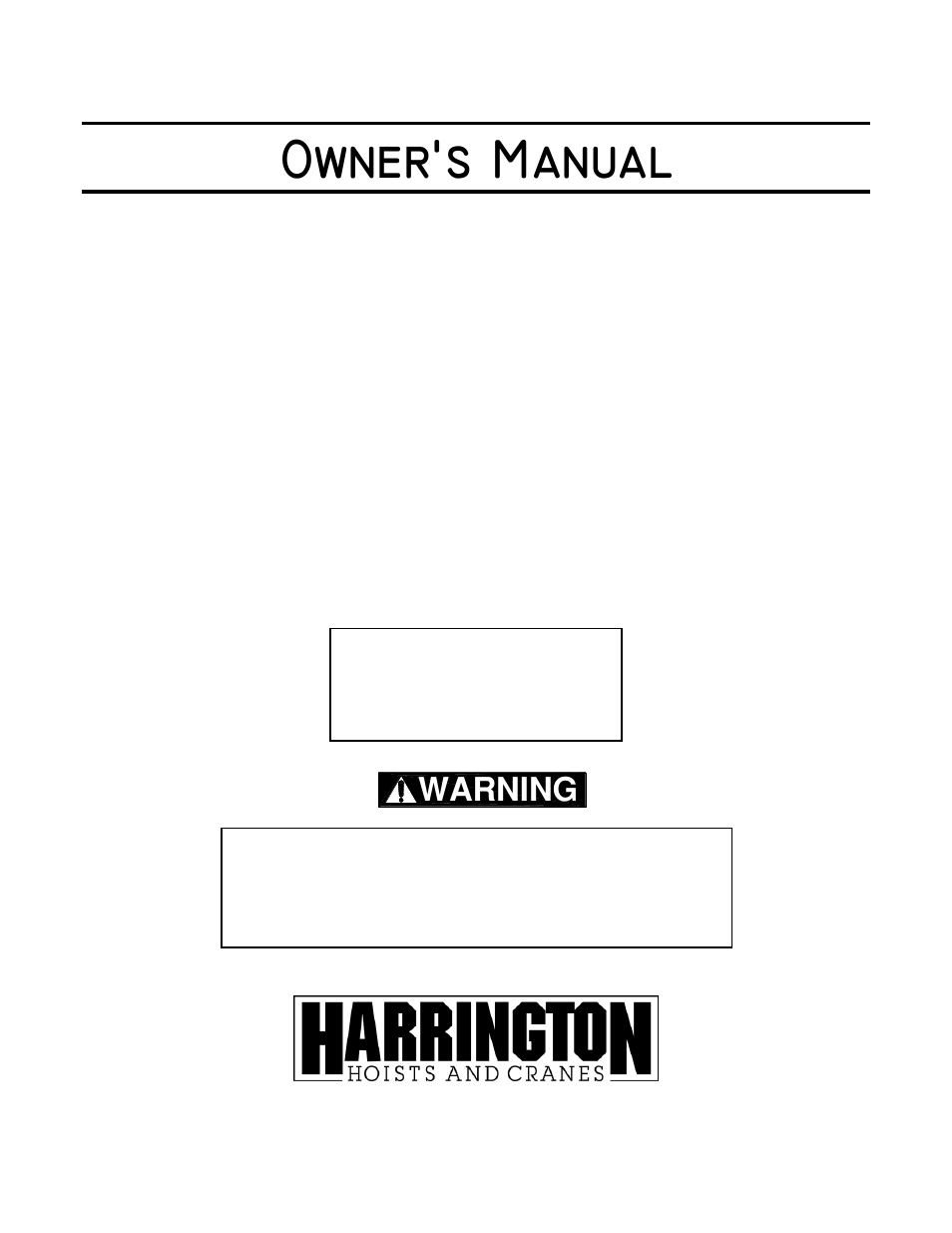 Harrington Hoists and Cranes LB Lever Hoist - (L5) User Manual | 64 pages