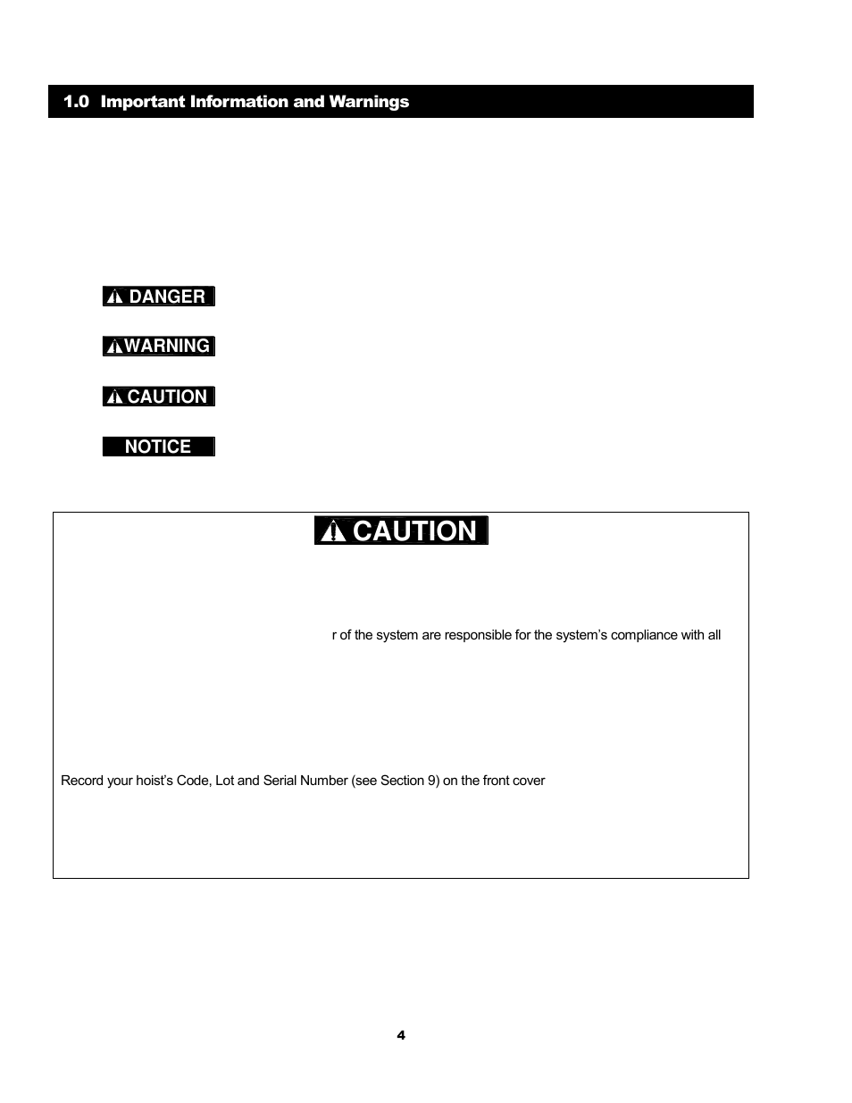 Harrington Hoists and Cranes LB Lever Hoist - (L5) User Manual | Page 4 / 64