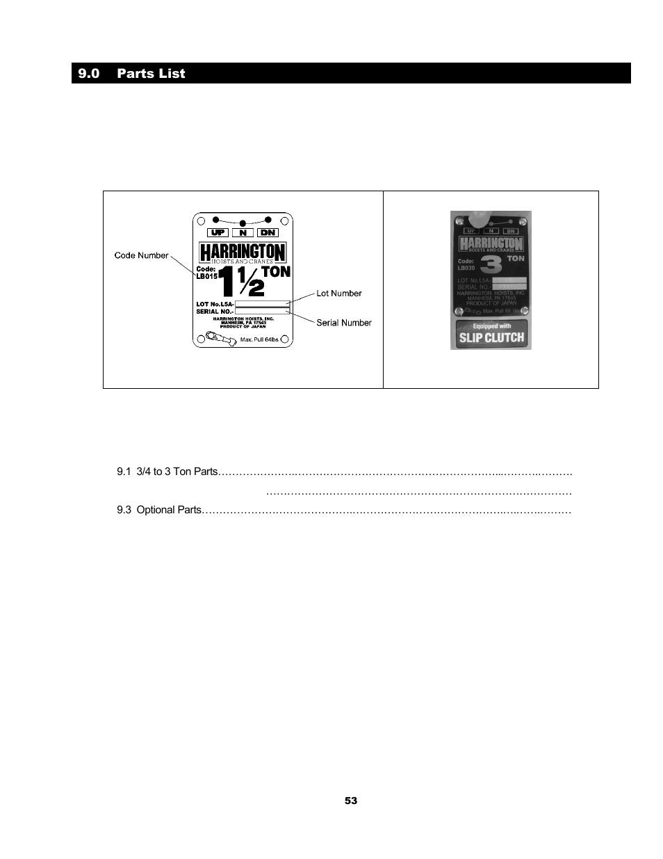 Harrington Hoists and Cranes LB Lever Hoist - (L5) User Manual | Page 53 / 64
