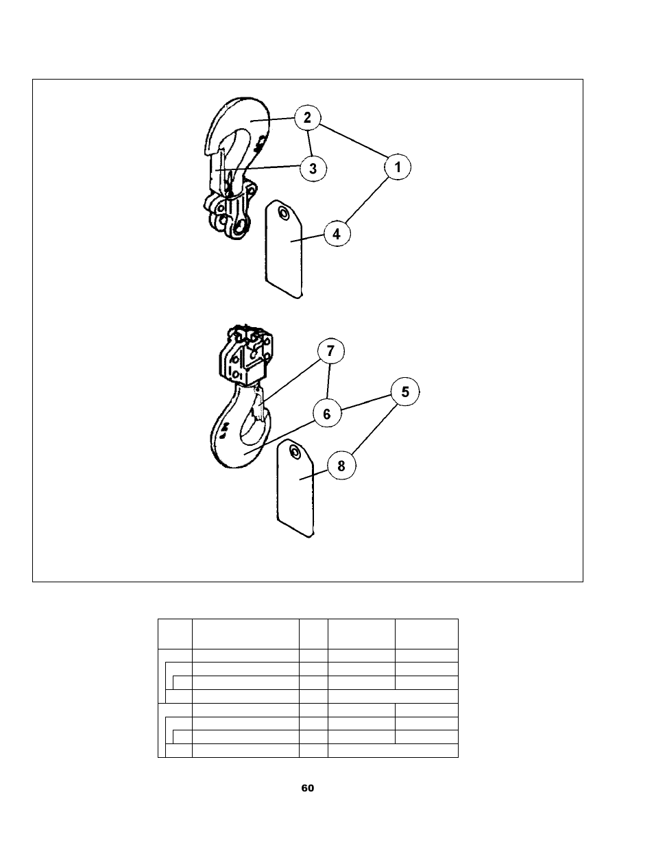 3 optional parts, Figure 9-6 shipyard hooks | Harrington Hoists and Cranes LB Lever Hoist - (L5) User Manual | Page 60 / 64