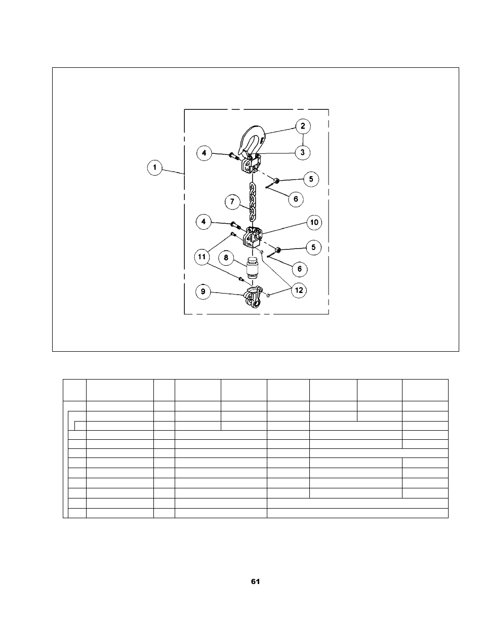 3 optional parts, Figure 9-7 top hook extender | Harrington Hoists and Cranes LB Lever Hoist - (L5) User Manual | Page 61 / 64