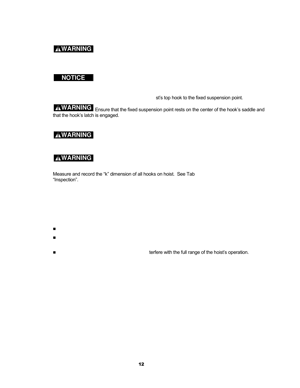 Harrington Hoists and Cranes CF Hand Chain Hoist User Manual | Page 12 / 48