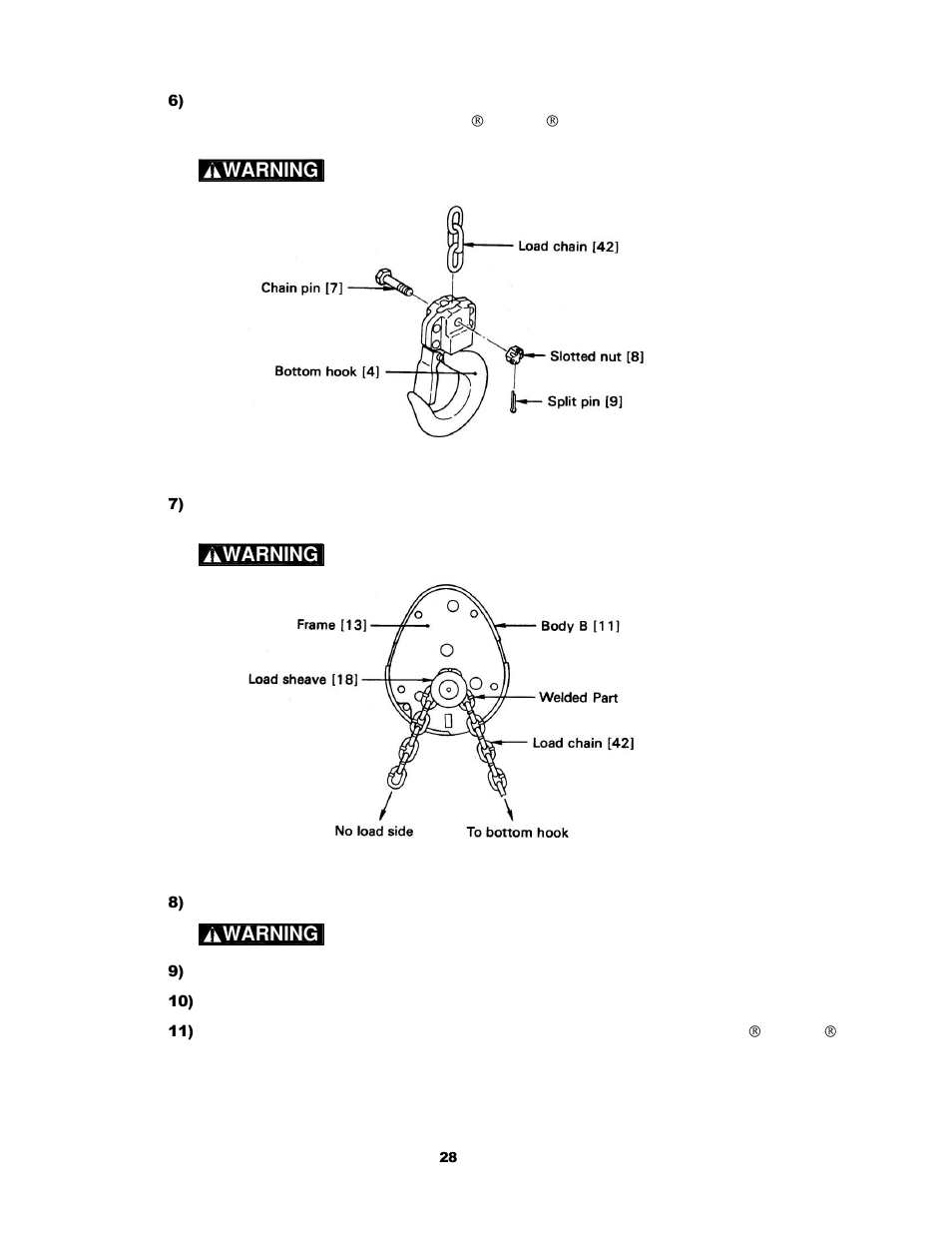 Harrington Hoists and Cranes CF Hand Chain Hoist User Manual | Page 28 / 48