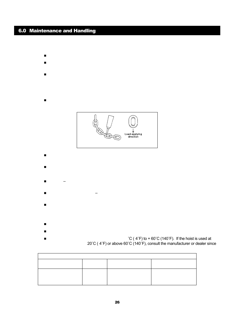 0 maintenance and handling 6.1 lubrication | Harrington Hoists and Cranes CB Hand Chain Hoist User Manual | Page 26 / 56