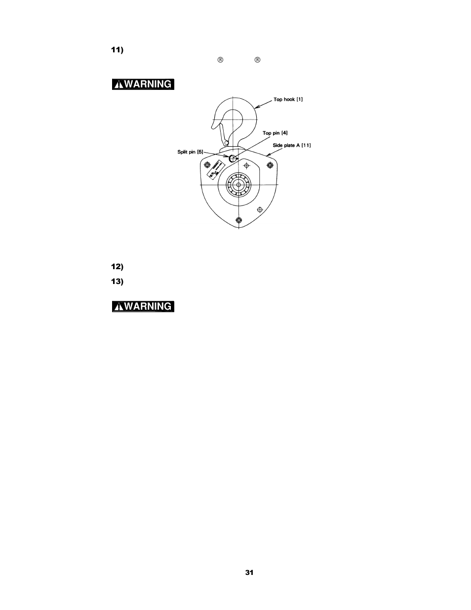 Harrington Hoists and Cranes CB Hand Chain Hoist User Manual | Page 31 / 56