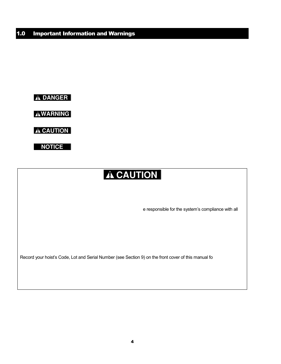 Harrington Hoists and Cranes CB Hand Chain Hoist User Manual | Page 4 / 56