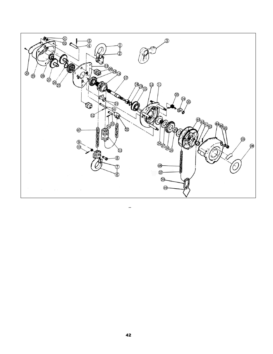 Harrington Hoists and Cranes CB Hand Chain Hoist User Manual | Page 42 / 56