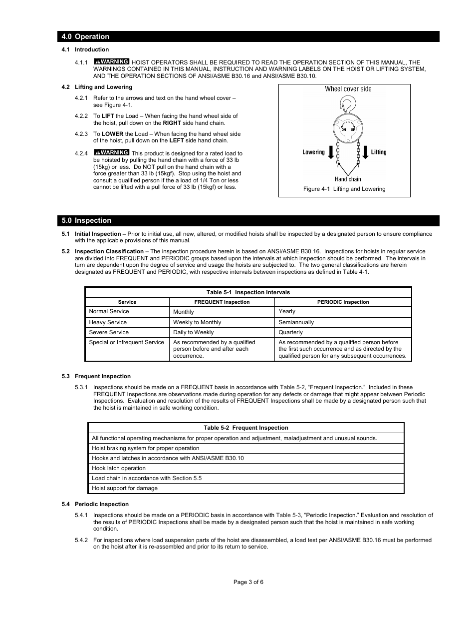 Harrington Hoists and Cranes CX Hand Chain Hoist User Manual | Page 3 / 6