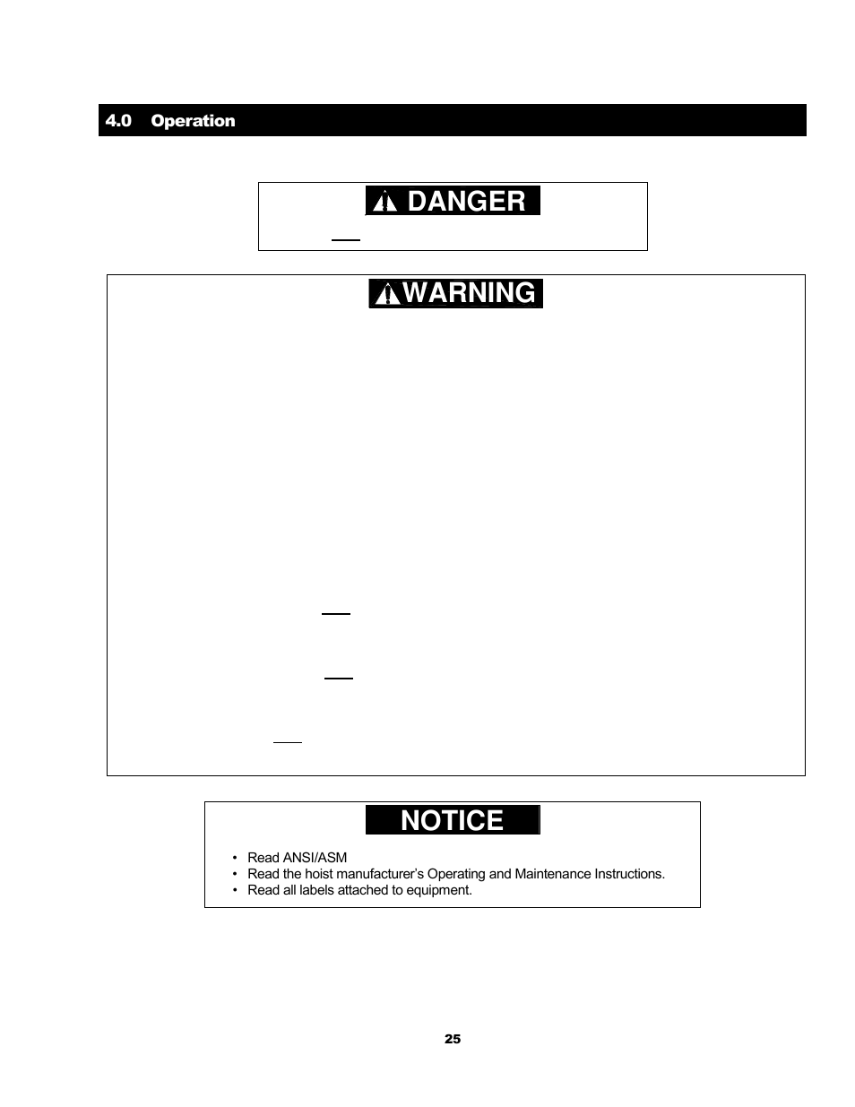 Harrington Hoists and Cranes (N)ER Hoist - ((N)ER2) User Manual | Page 25 / 96