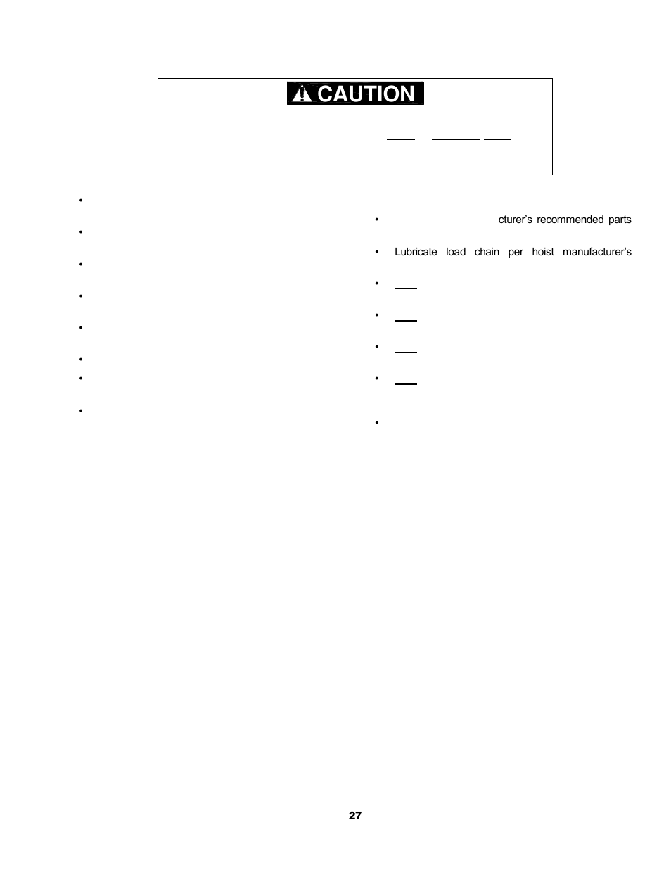 Harrington Hoists and Cranes (N)ER Hoist - ((N)ER2) User Manual | Page 27 / 96