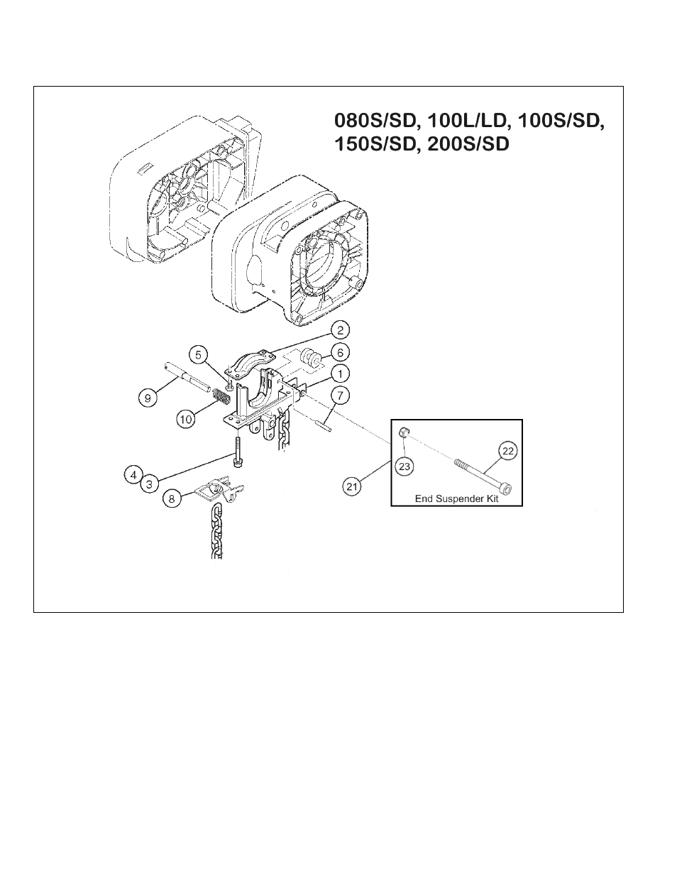 3 chain parts | Harrington Hoists and Cranes (N)ER Large Cap Hoist - ((N)ER2 User Manual | Page 28 / 60