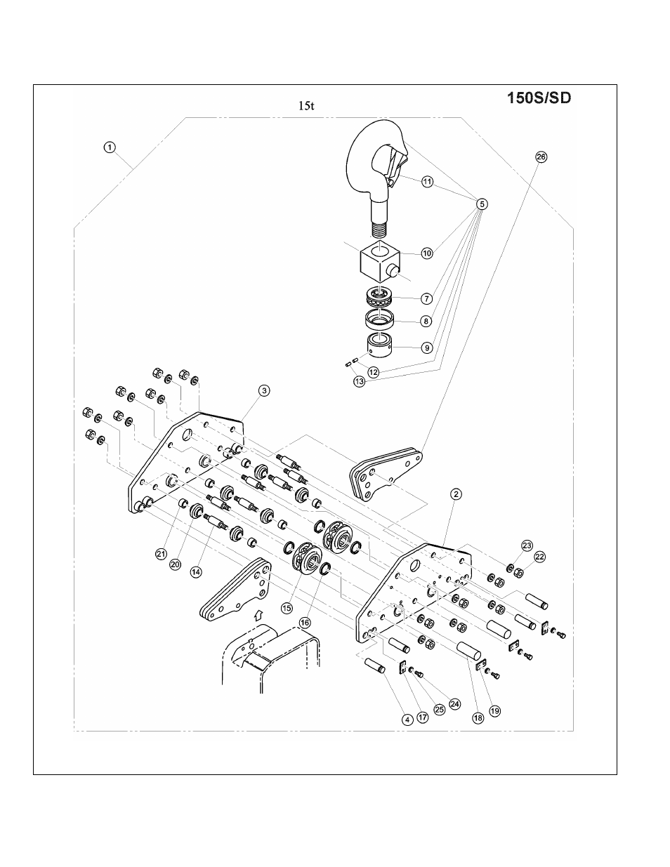 9 top hook parts | Harrington Hoists and Cranes (N)ER Large Cap Hoist - ((N)ER2 User Manual | Page 48 / 60