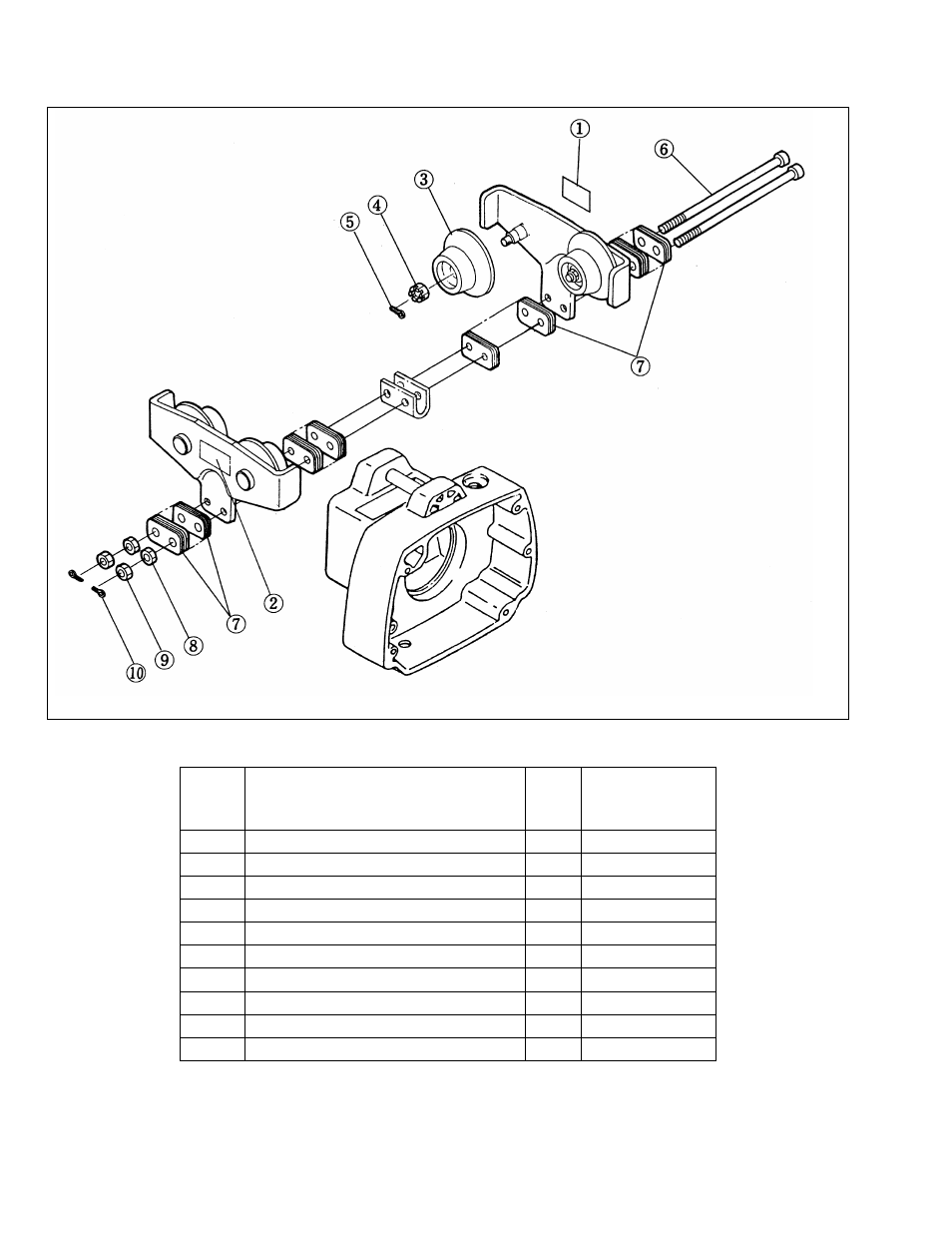 4 mini trolley parts | Harrington Hoists and Cranes ED-DA Hoist - (ED3) User Manual | Page 50 / 52