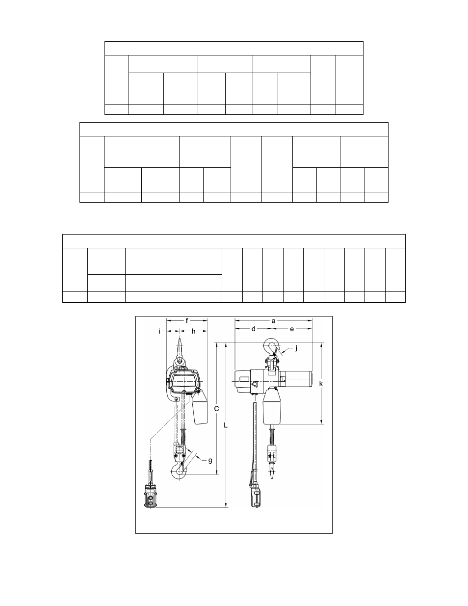 Headroom, 2 dimensions | Harrington Hoists and Cranes ED 1050 Supplement - (ED3) User Manual | Page 5 / 20