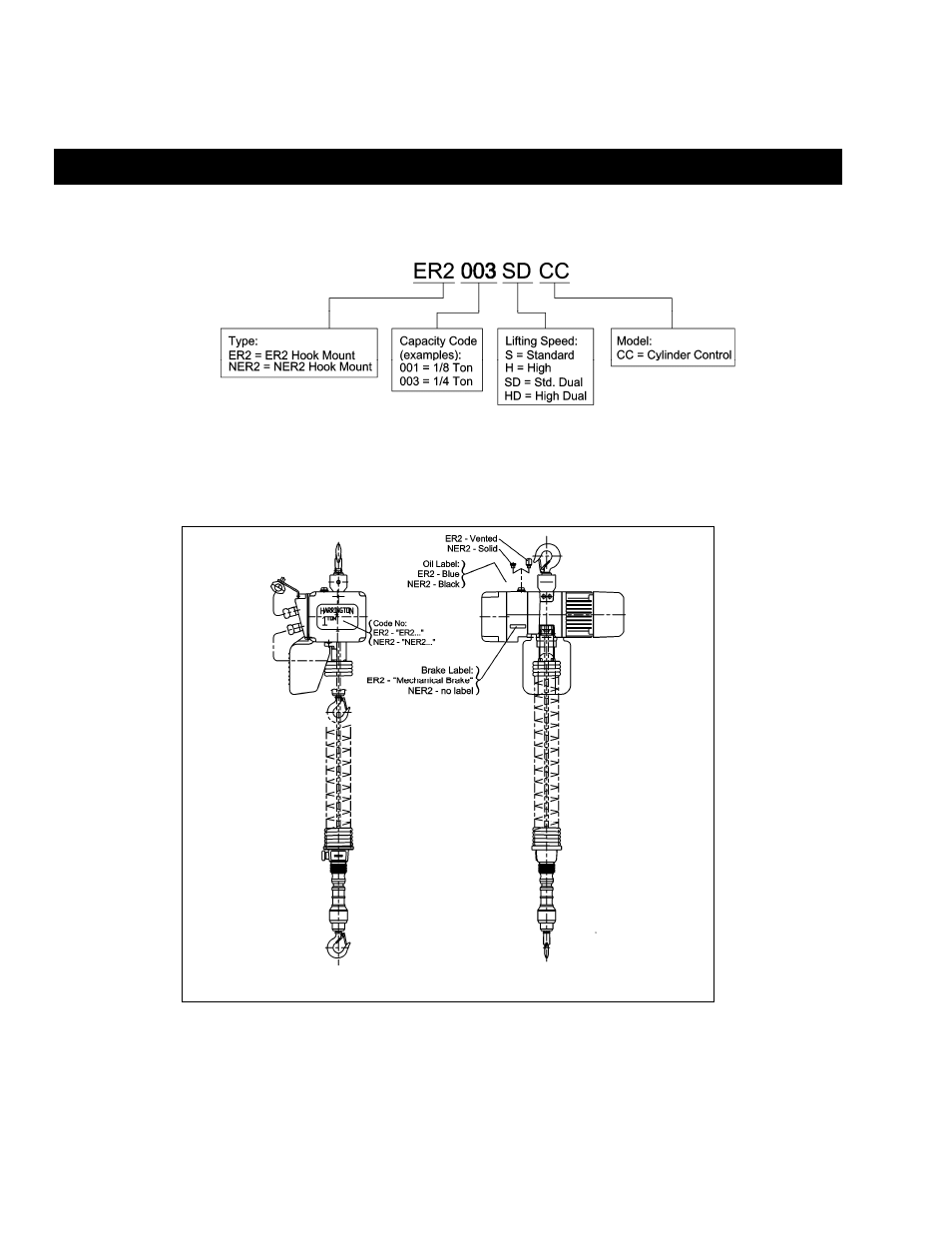 0 technical information | Harrington Hoists and Cranes (N)ERCC Hoist - ((N)ER2) User Manual | Page 4 / 12