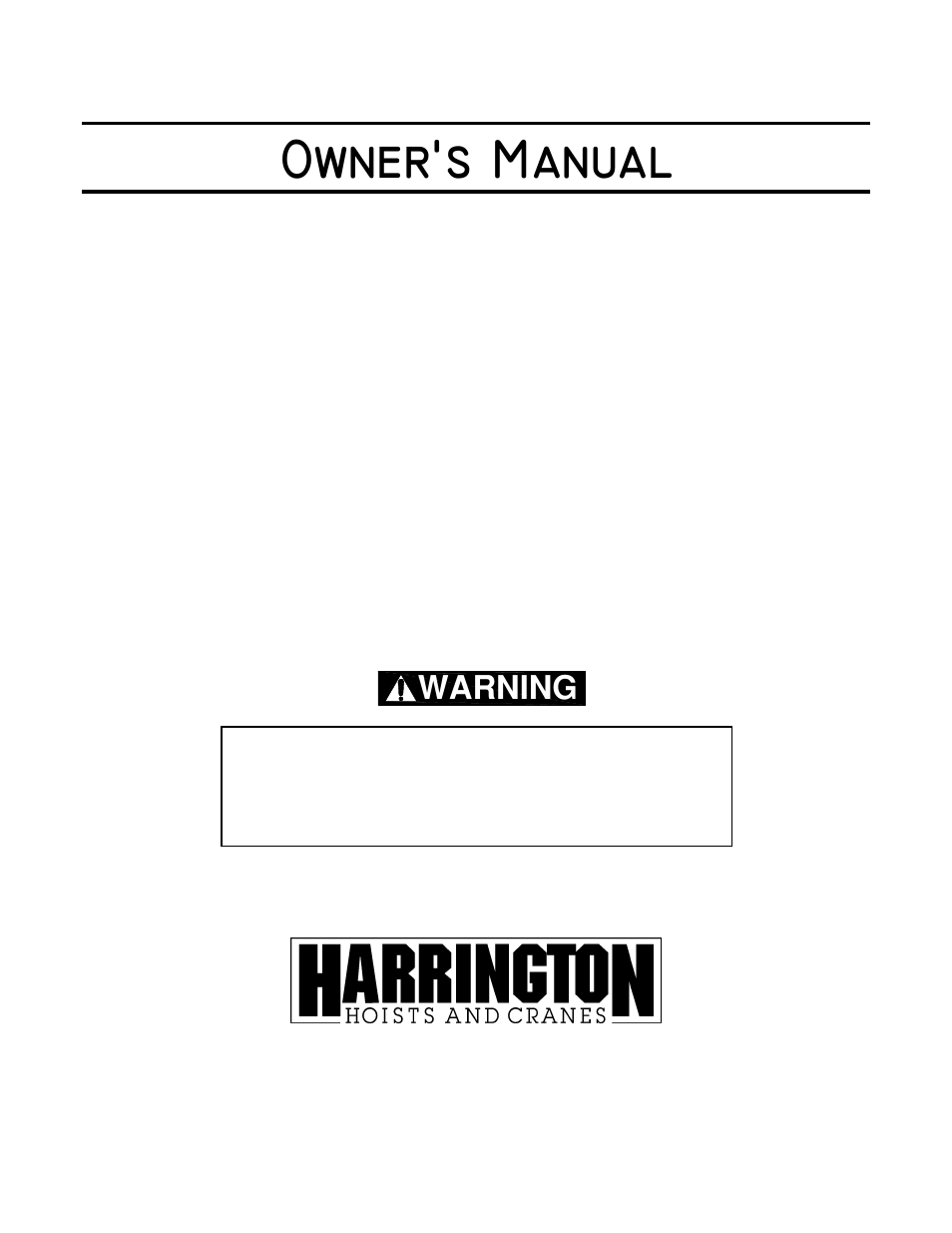 Harrington Hoists and Cranes (N)ER Load Limiter - ((N)ER2) User Manual | 36 pages