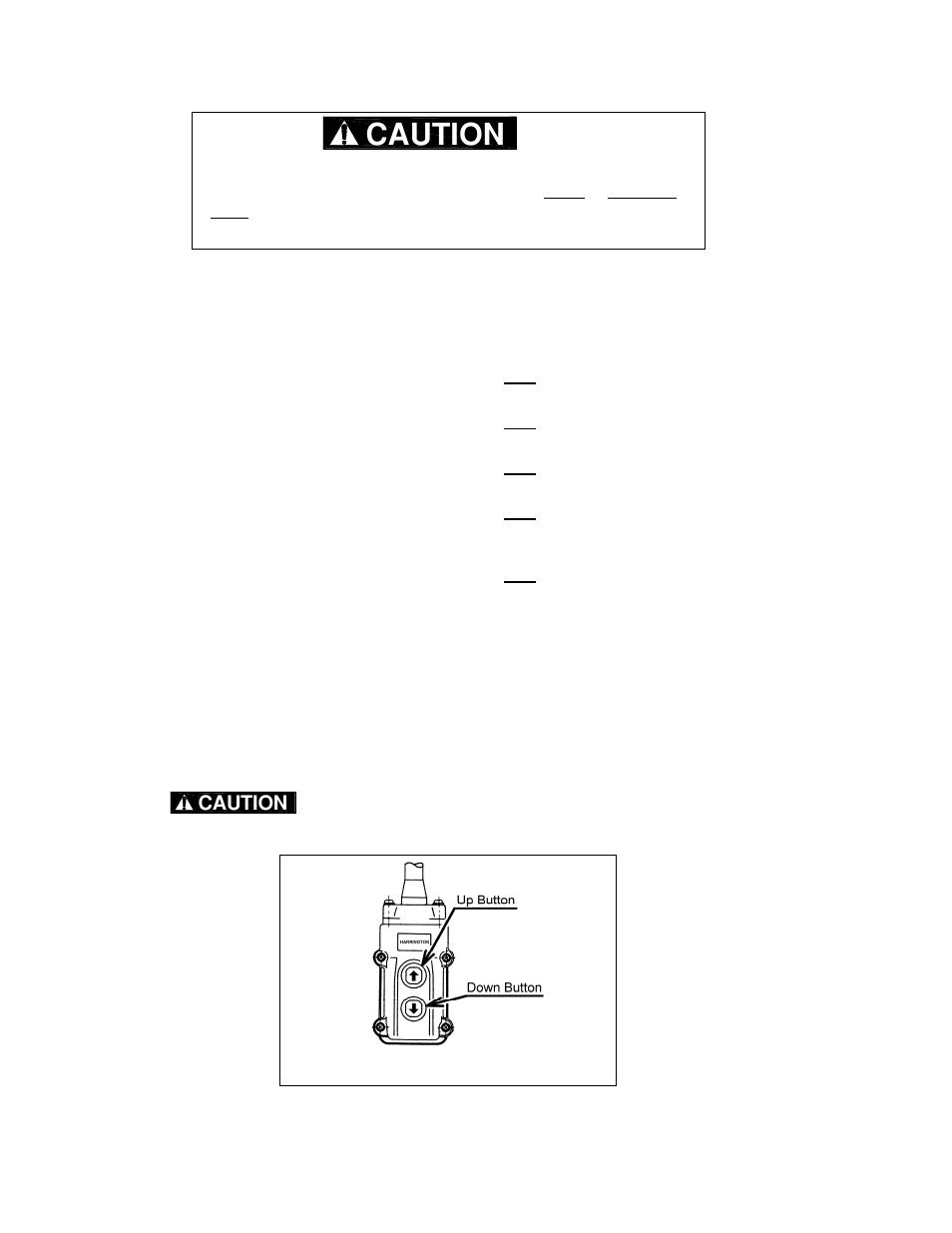 Caution | Harrington Hoists and Cranes SNER Hoist User Manual | Page 20 / 64