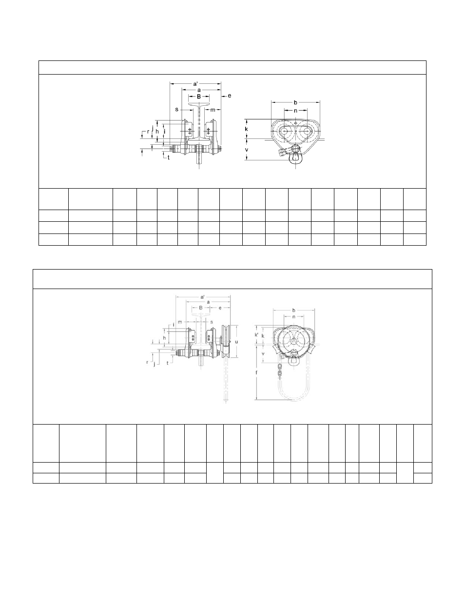 2 dimensions | Harrington Hoists and Cranes Food Grade Supplement (ER2/MR2/PT) User Manual | Page 18 / 64