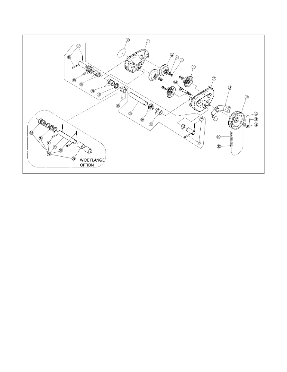 2 ts2 geared trolley parts – 1/4 to 2 ton | Harrington Hoists and Cranes Food Grade Supplement (ER2/MR2/PT) User Manual | Page 62 / 64