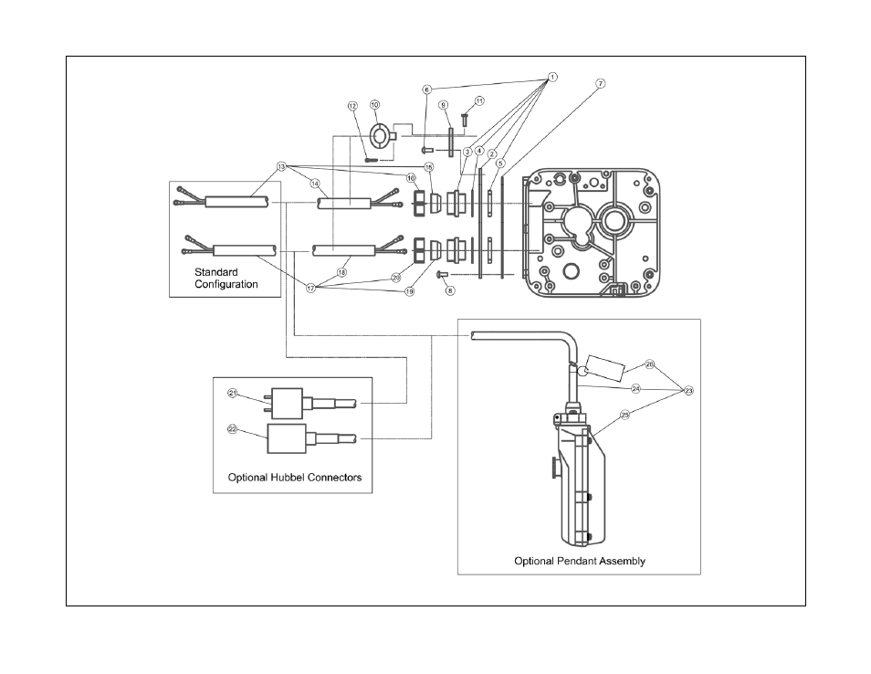 5 electric parts, 6 power supply and pendant parts | Harrington Hoists and Cranes TNER Theater Hoist User Manual | Page 50 / 56
