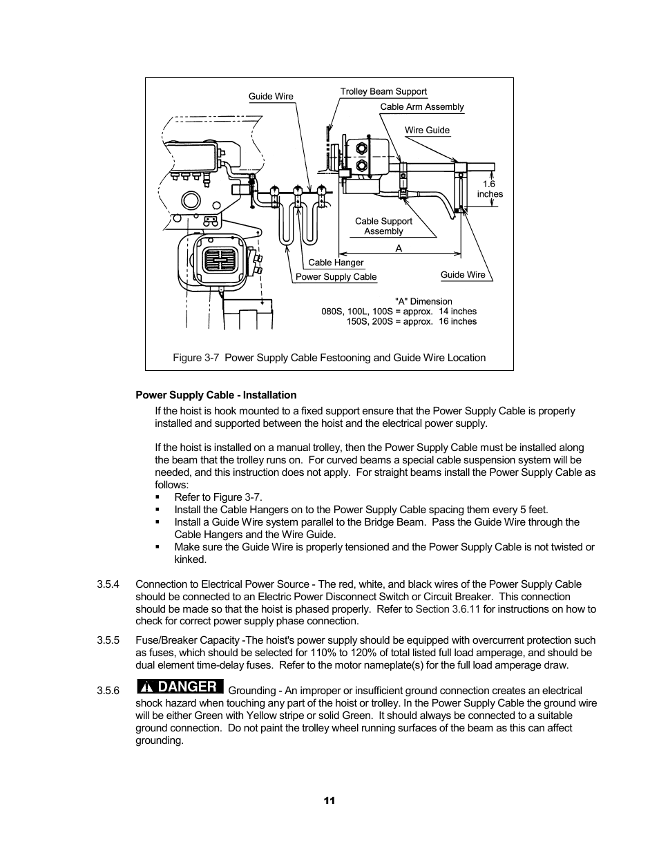 Danger | Harrington Hoists and Cranes ER Large Capaciy Hoist - (ER1) User Manual | Page 11 / 54