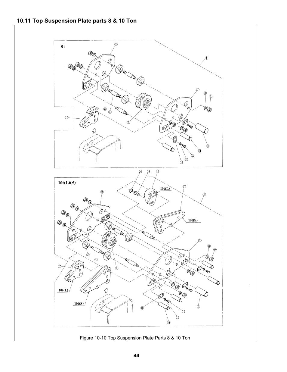 Harrington Hoists and Cranes ER Large Capaciy Hoist - (ER1) User Manual | Page 44 / 54