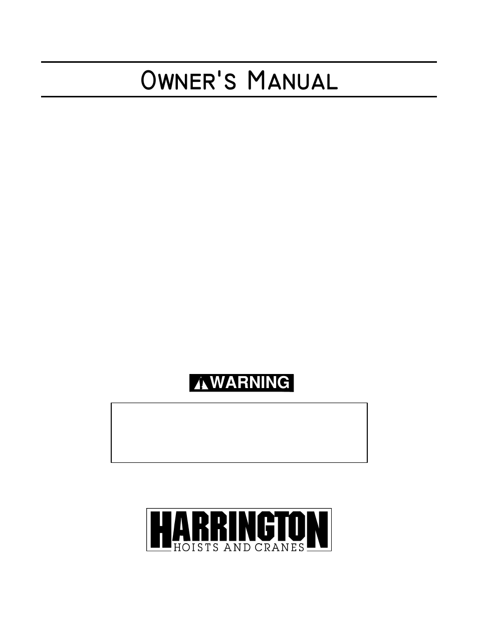 Harrington Hoists and Cranes (N)ER Load Limiter - ((N)ER1) User Manual | 23 pages