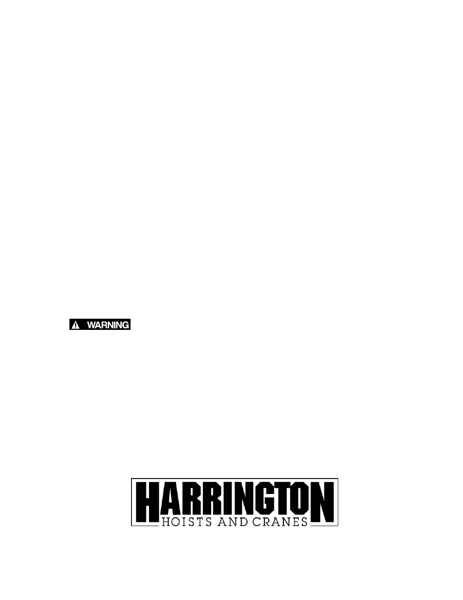 Harrington Hoists and Cranes SH Hoist User Manual | 9 pages