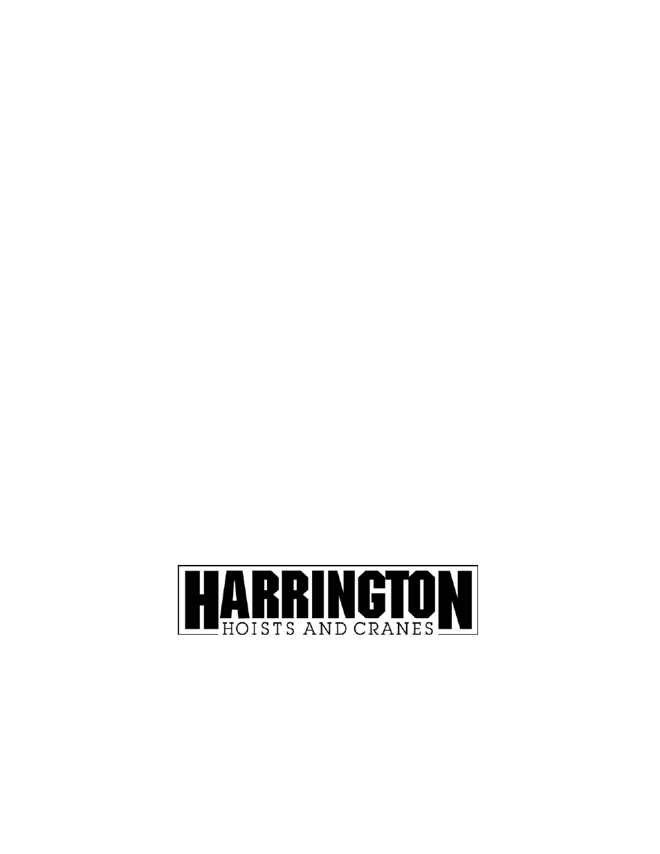 Harrington Hoists and Cranes SH Hoist User Manual | Page 9 / 9