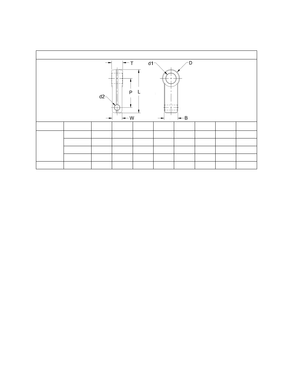 Table 2-11 suspender e & g dimensions | Harrington Hoists and Cranes GT Trolley User Manual | Page 16 / 80