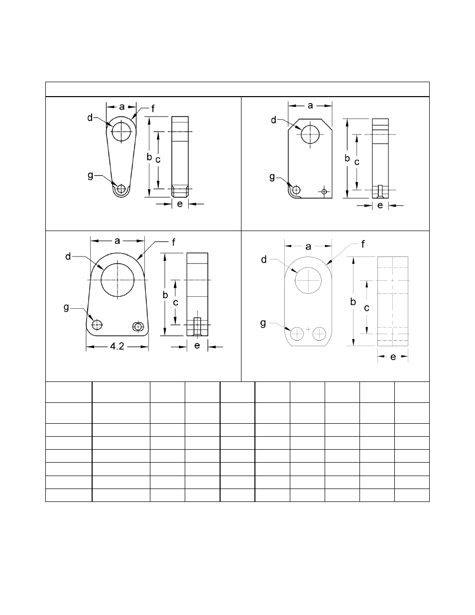 Table 2-12 tcr suspender dimensions, Tcr10000-2 | Harrington Hoists and Cranes GT Trolley User Manual | Page 17 / 80