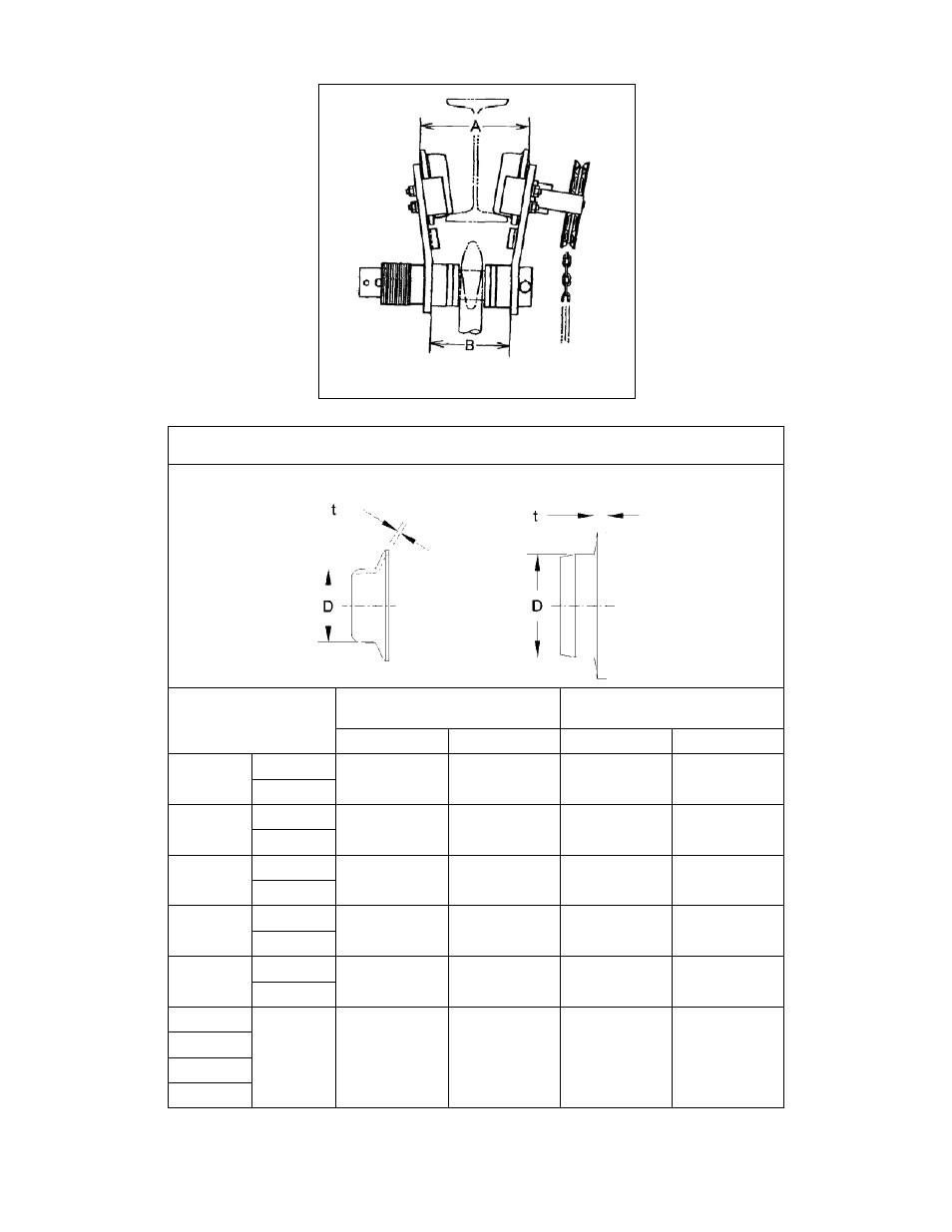 Ee figure 5-1, Table 5-4 | Harrington Hoists and Cranes GT Trolley User Manual | Page 55 / 80