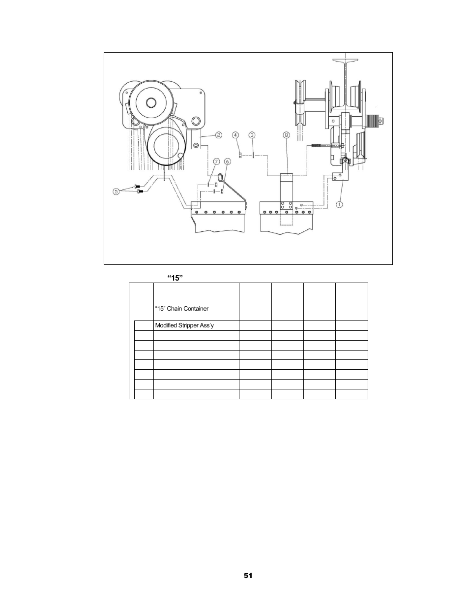 5 optional chain containers, Figure 9-6 cf4 optional chain container | Harrington Hoists and Cranes (G)NTH Trolley User Manual | Page 51 / 58