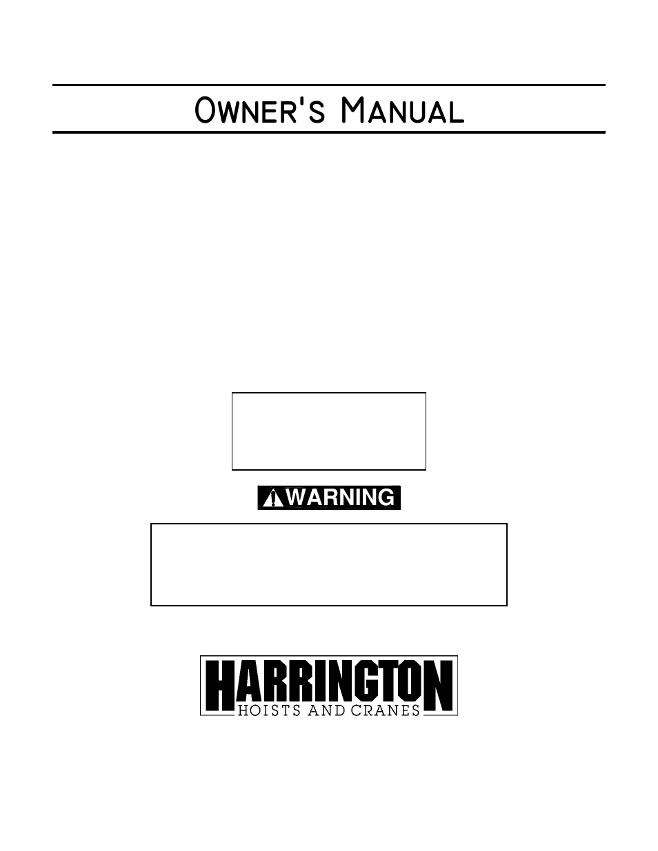 Harrington Hoists and Cranes MR Trolley - (MR2) User Manual | 76 pages
