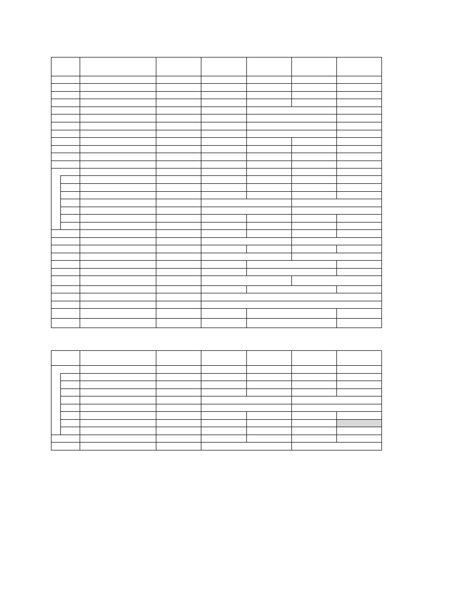 4 side plates and suspension parts– 1/8 to 5 ton, Extended suspension shaft assemblies, Quantity in parentheses is for 5 ton trolley | Harrington Hoists and Cranes MR Trolley - (MR2) User Manual | Page 63 / 76