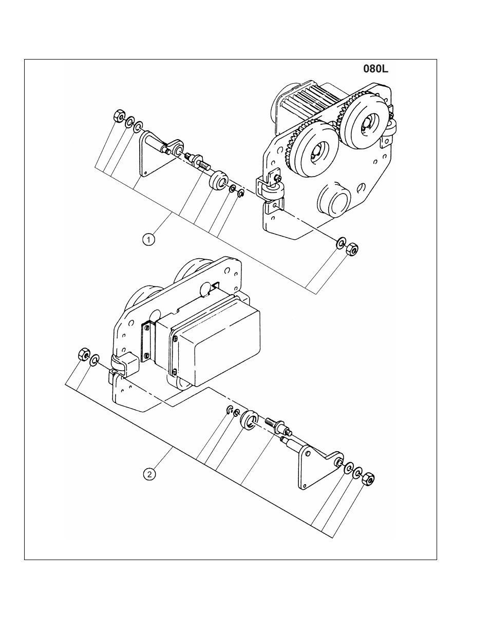 10 optional parts – 8 ton | Harrington Hoists and Cranes MR Trolley - (MR2) User Manual | Page 74 / 76