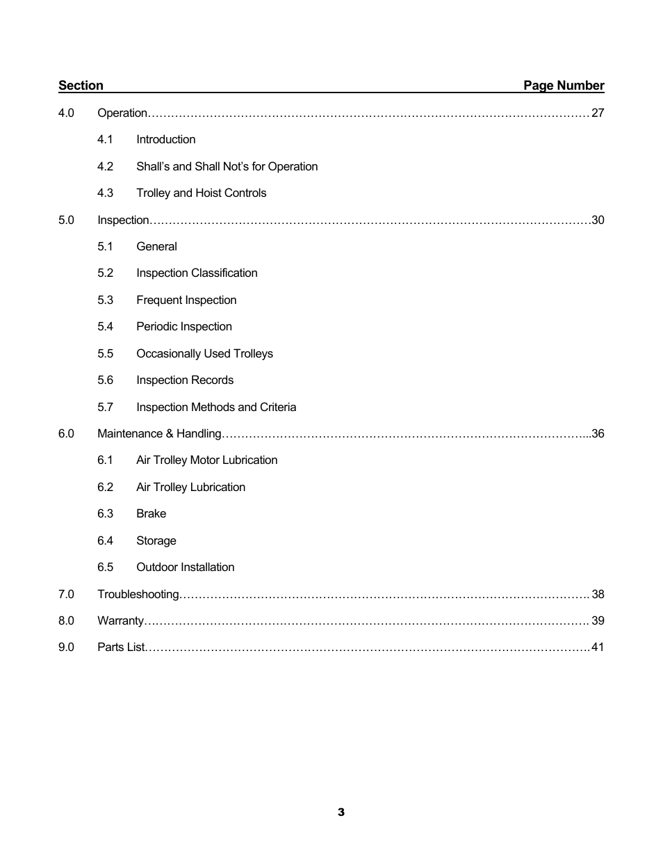 Harrington Hoists and Cranes MCR Trolley User Manual | Page 3 / 52