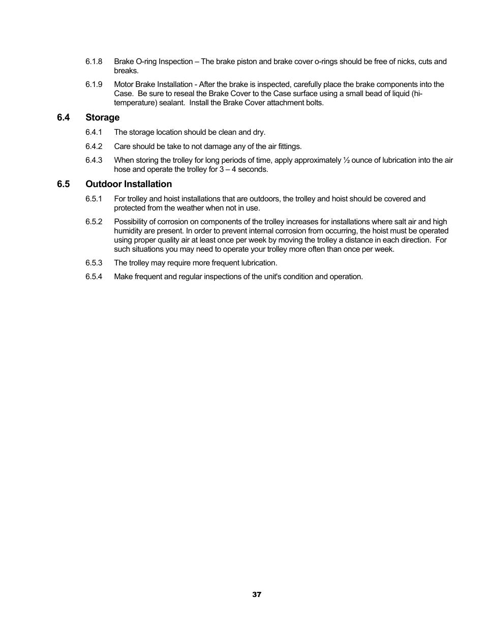 Harrington Hoists and Cranes MCR Trolley User Manual | Page 37 / 52