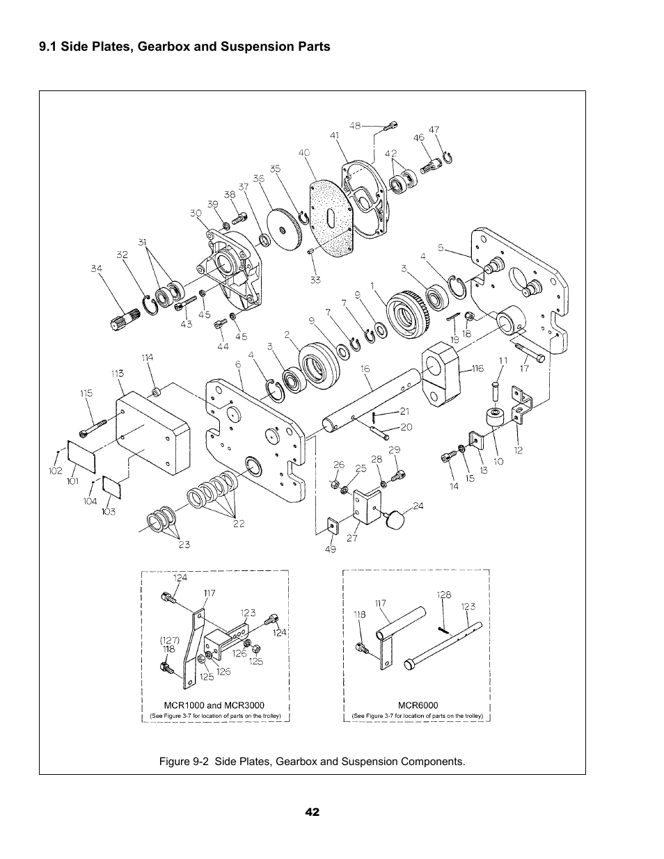 Harrington Hoists and Cranes MCR Trolley User Manual | Page 42 / 52